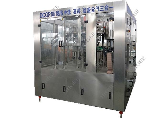 China Small Plastic Bottle Carbonated Drink Filling Machine 32 Rising Heads 6kw supplier